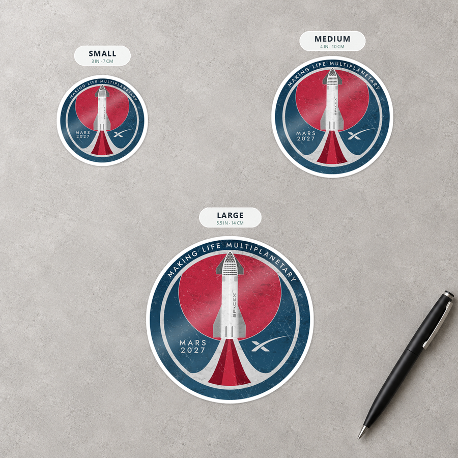SpaceX Mars 2027: Making Life Multiplanetary - Sticker