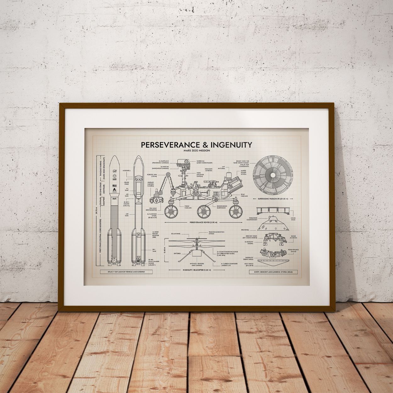 Mars 2020 Mission (Perseverance and Ingenuity) Poster
