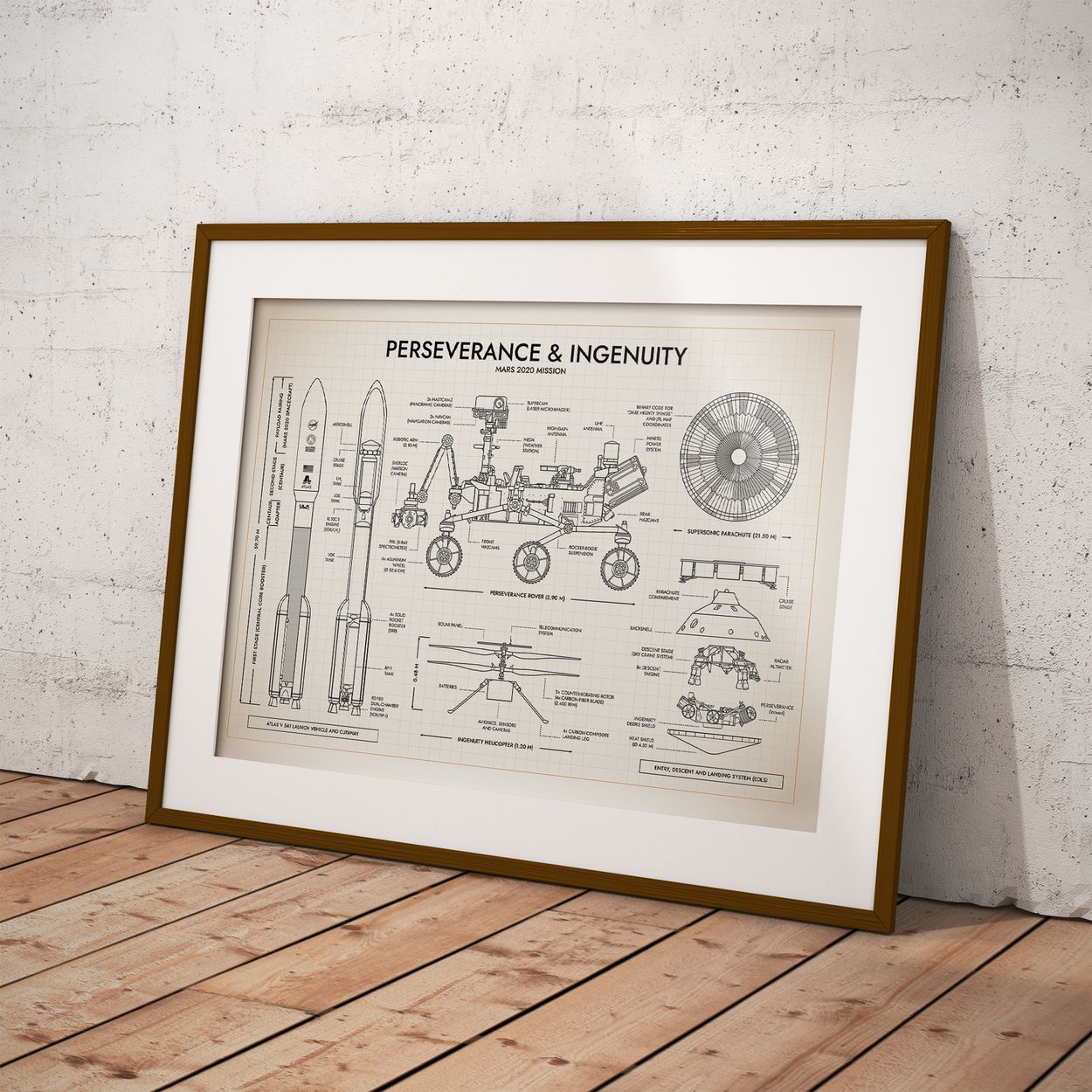 Mars 2020 Mission (Perseverance and Ingenuity) Poster
