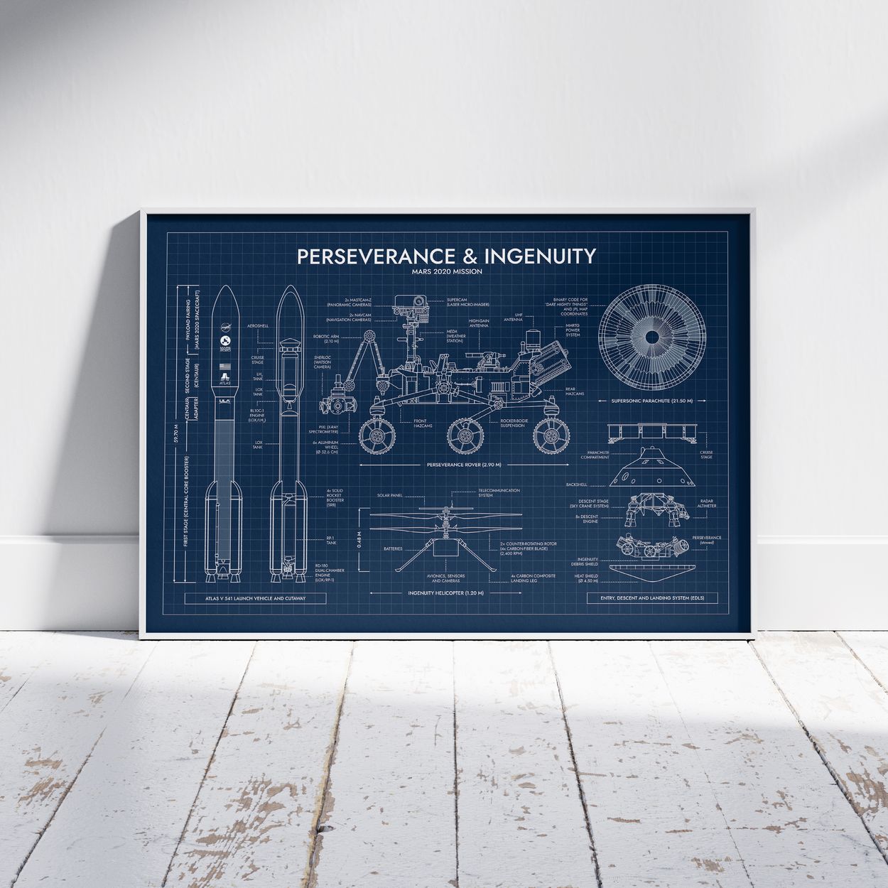Mars 2020 Mission (Perseverance and Ingenuity) Poster