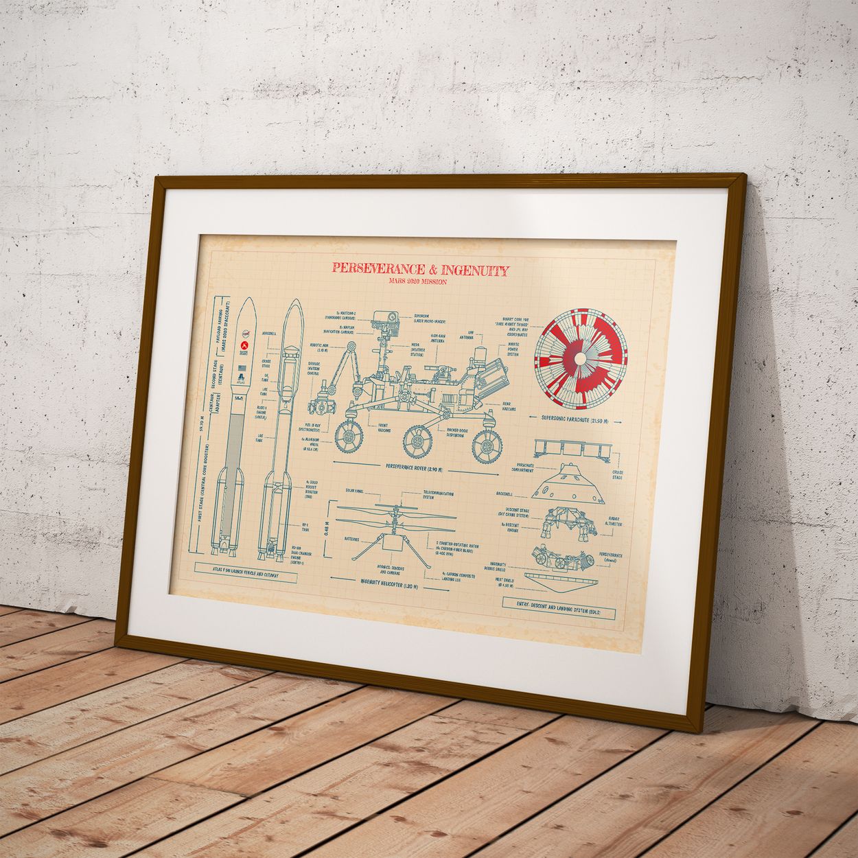 Mars 2020 Mission (Perseverance and Ingenuity) Poster