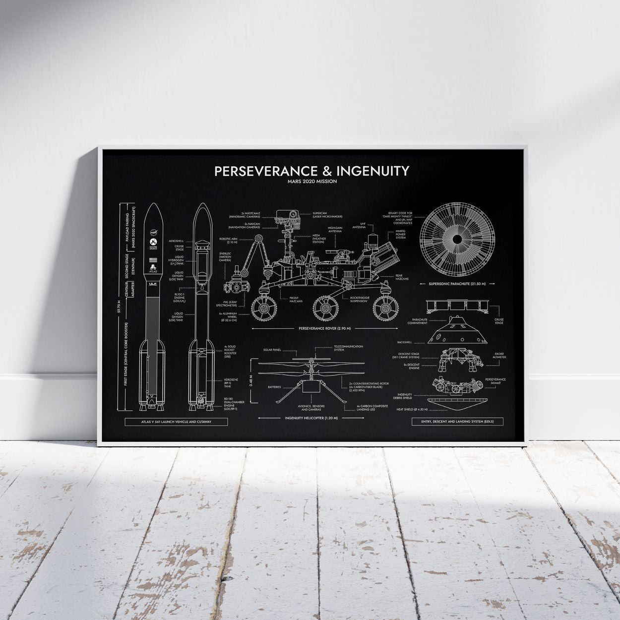 Mars 2020 Mission (Perseverance and Ingenuity) Poster