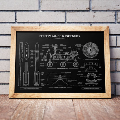Mars 2020 Mission (Perseverance and Ingenuity) Poster
