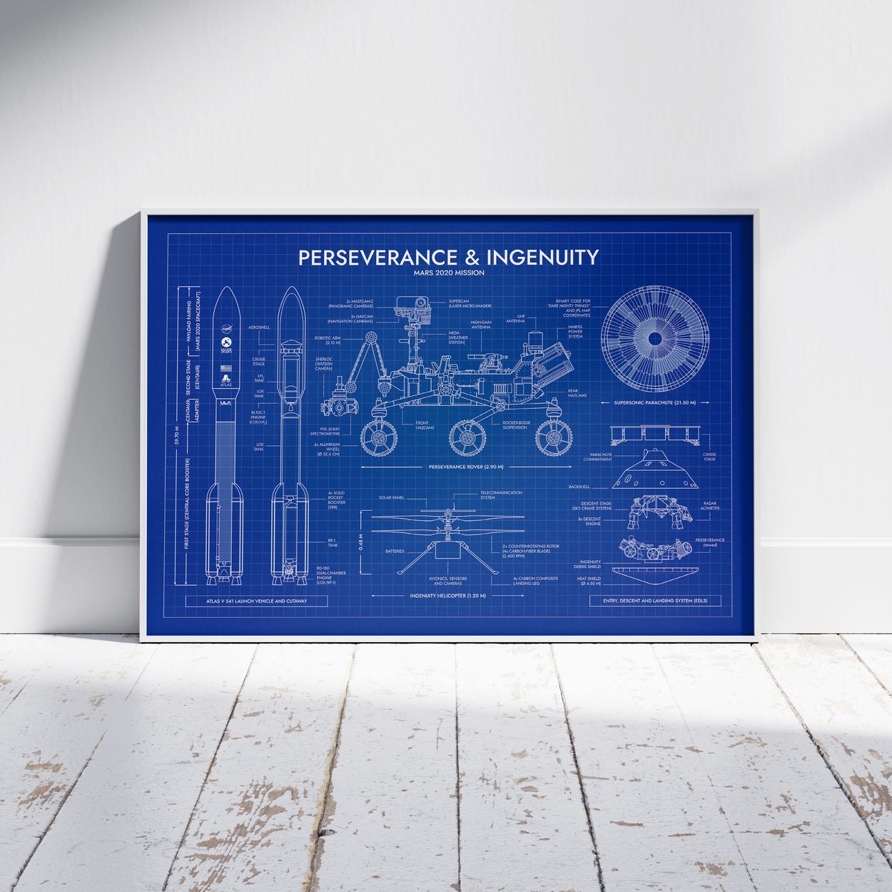 Mars 2020 Mission (Perseverance and Ingenuity) Poster
