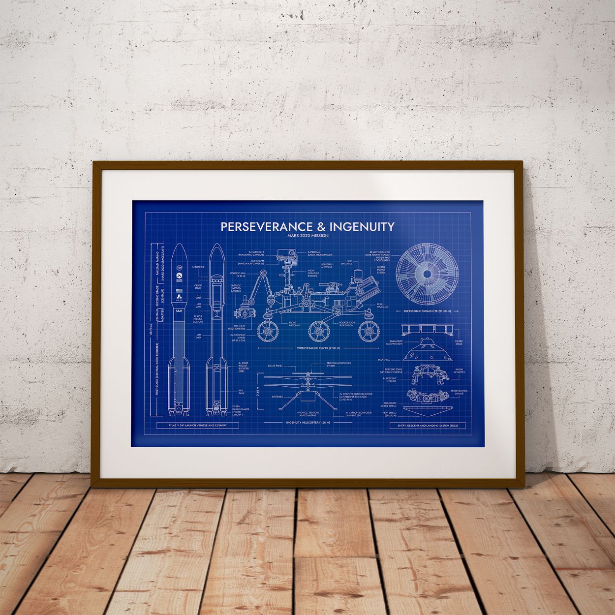 Mars 2020 Mission (Perseverance and Ingenuity) Poster