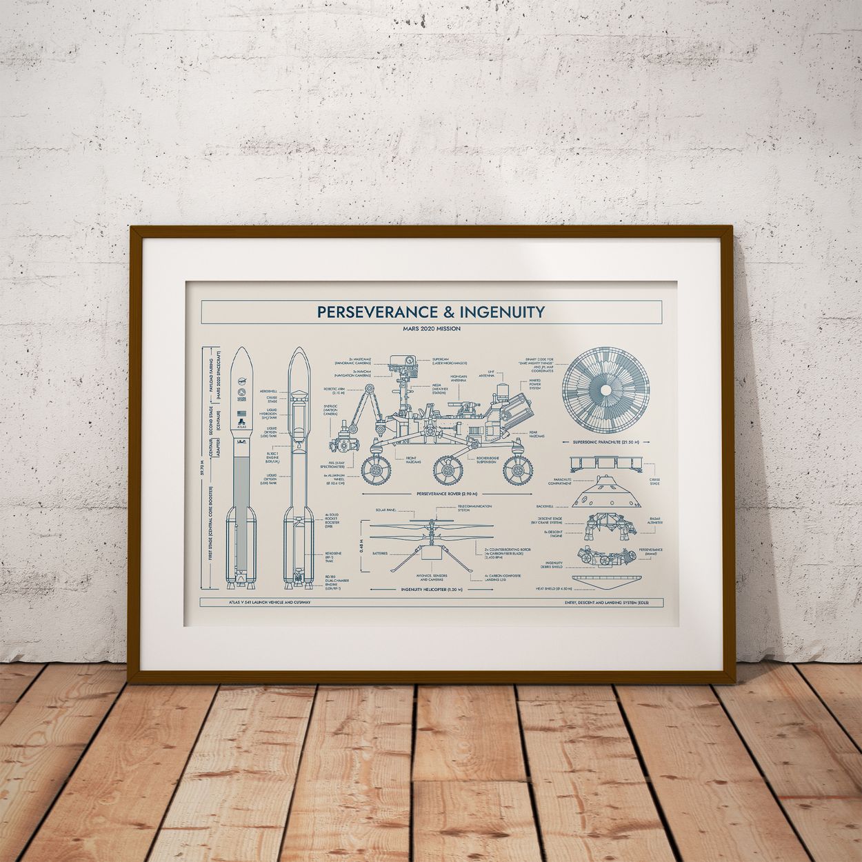 Mars 2020 Mission (Perseverance and Ingenuity) Poster