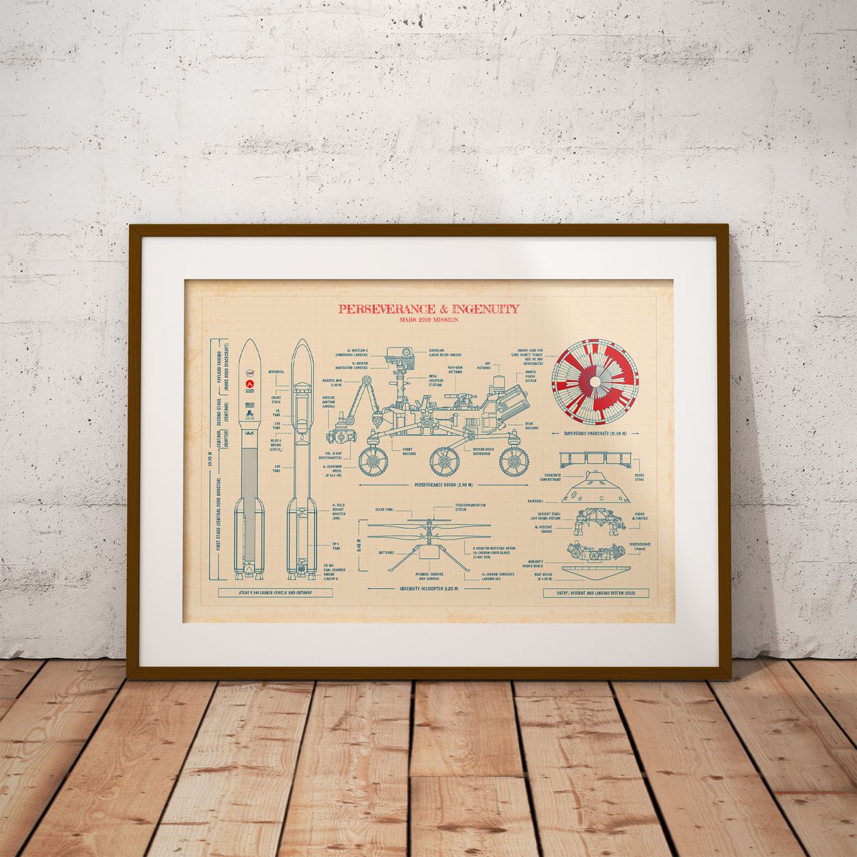 Mars 2020 Mission (Perseverance and Ingenuity) Poster