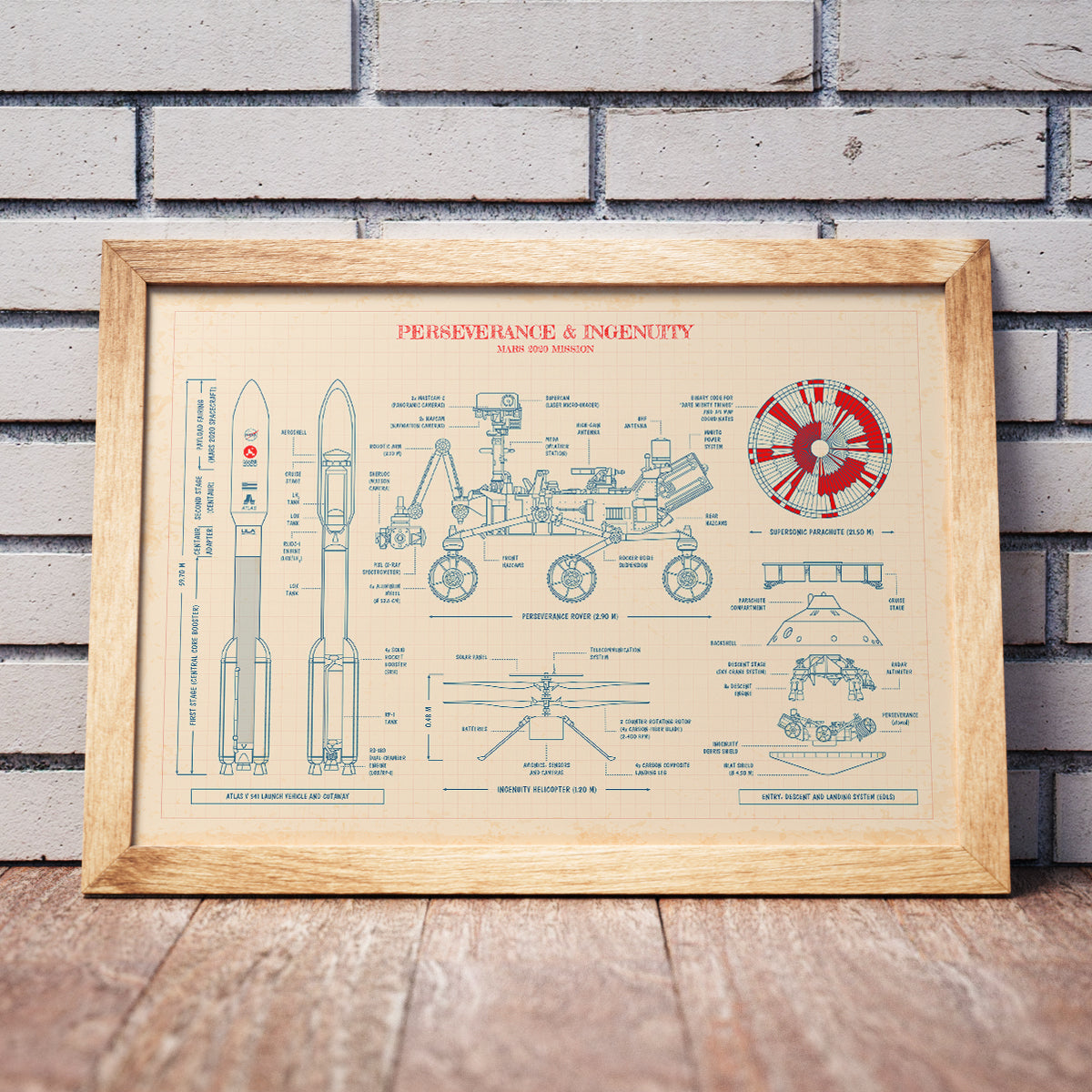 Mars 2020 Mission (Perseverance and Ingenuity) Poster