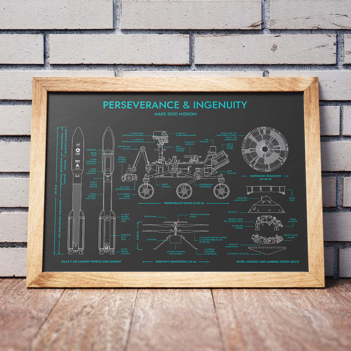 Mars 2020 Mission (Perseverance and Ingenuity) Poster
