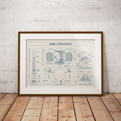 Mars 3 Spacecraft Poster
