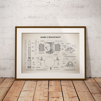 Mars 3 Spacecraft Poster
