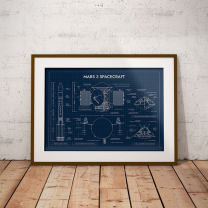 Mars 3 Spacecraft Poster