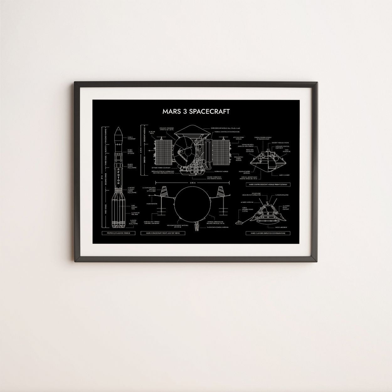 Mars 3 Spacecraft Poster