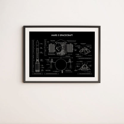 Mars 3 Spacecraft Poster