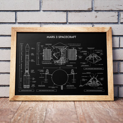 Mars 3 Spacecraft Poster