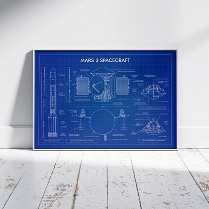 Mars 3 Spacecraft Poster