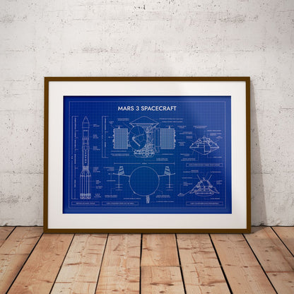 Mars 3 Spacecraft Poster