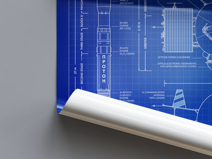 Mars 3 Spacecraft Poster