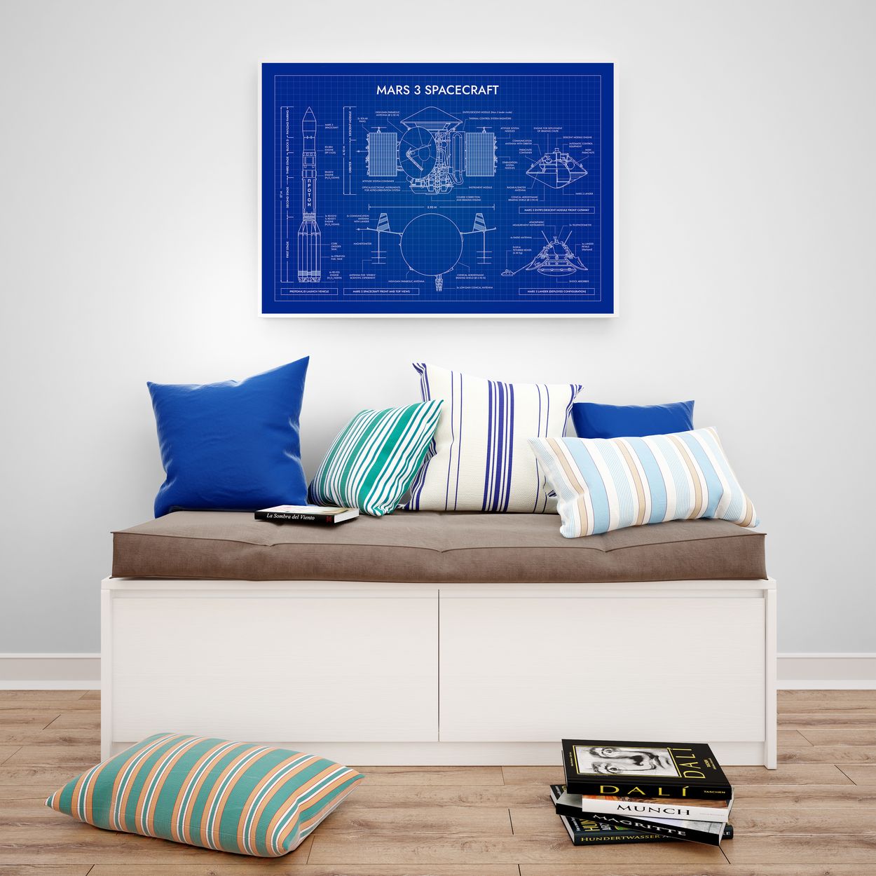 Mars 3 Spacecraft Poster