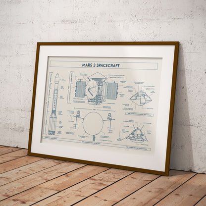 Mars 3 Spacecraft Poster