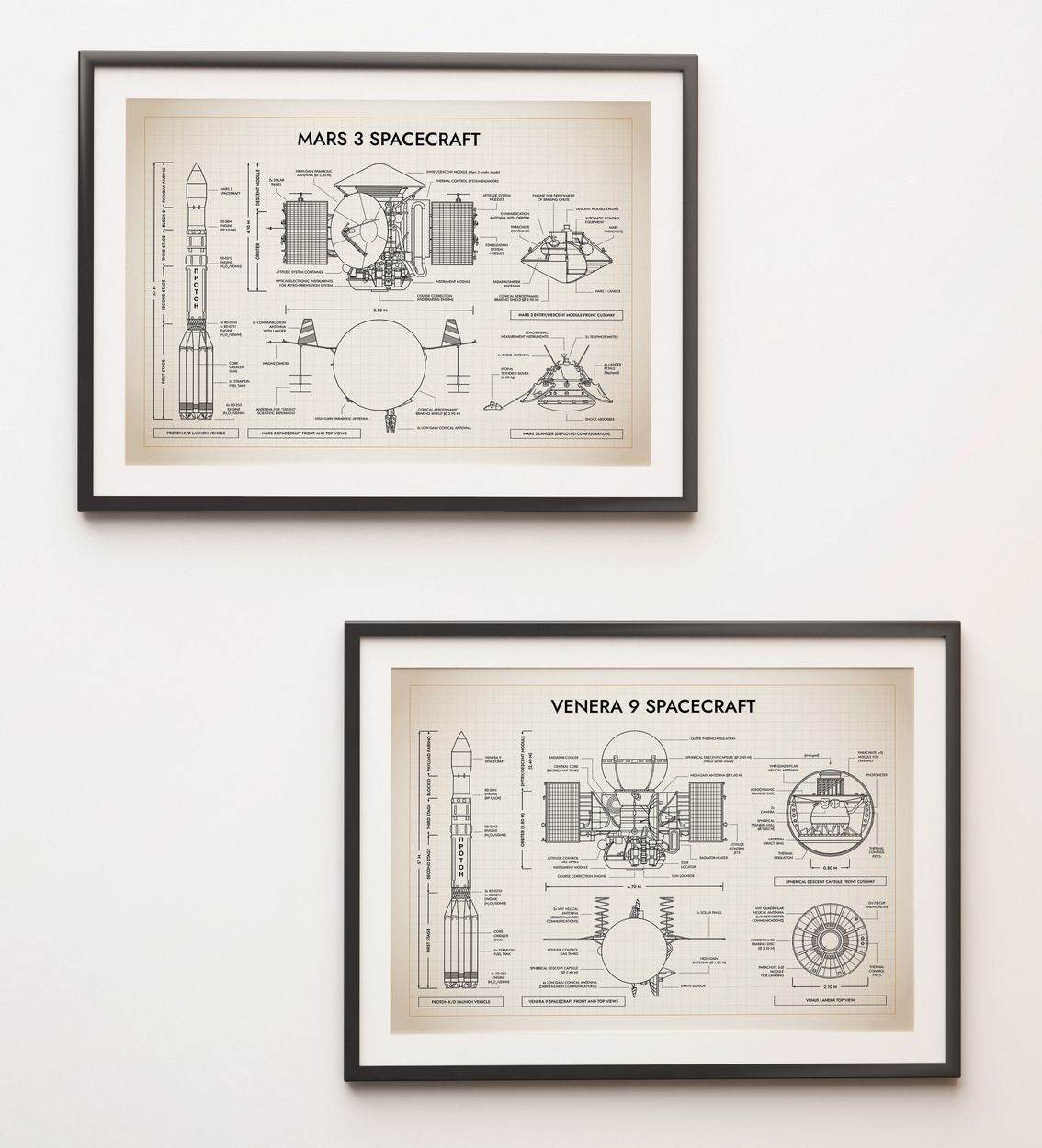 Mars 3 Spacecraft Poster