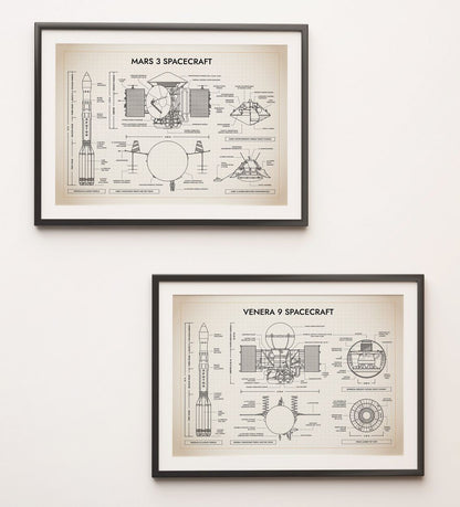 Mars 3 Spacecraft Poster