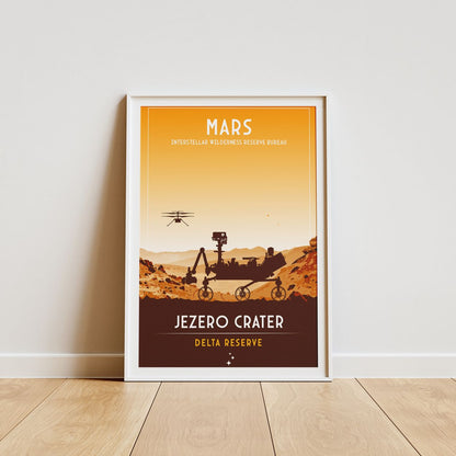 Mars. Jezero Crater (Interstellar Wilderness Reserve Bureau Series) Poster