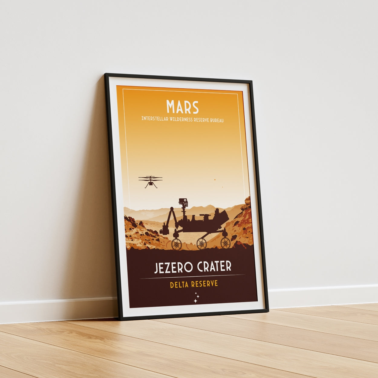 Mars. Jezero Crater (Interstellar Wilderness Reserve Bureau Series) Poster