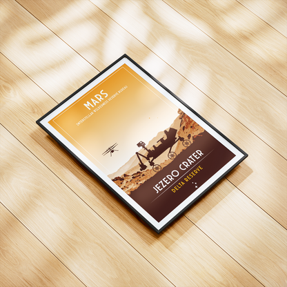 Mars. Jezero Crater (Interstellar Wilderness Reserve Bureau Series) Poster