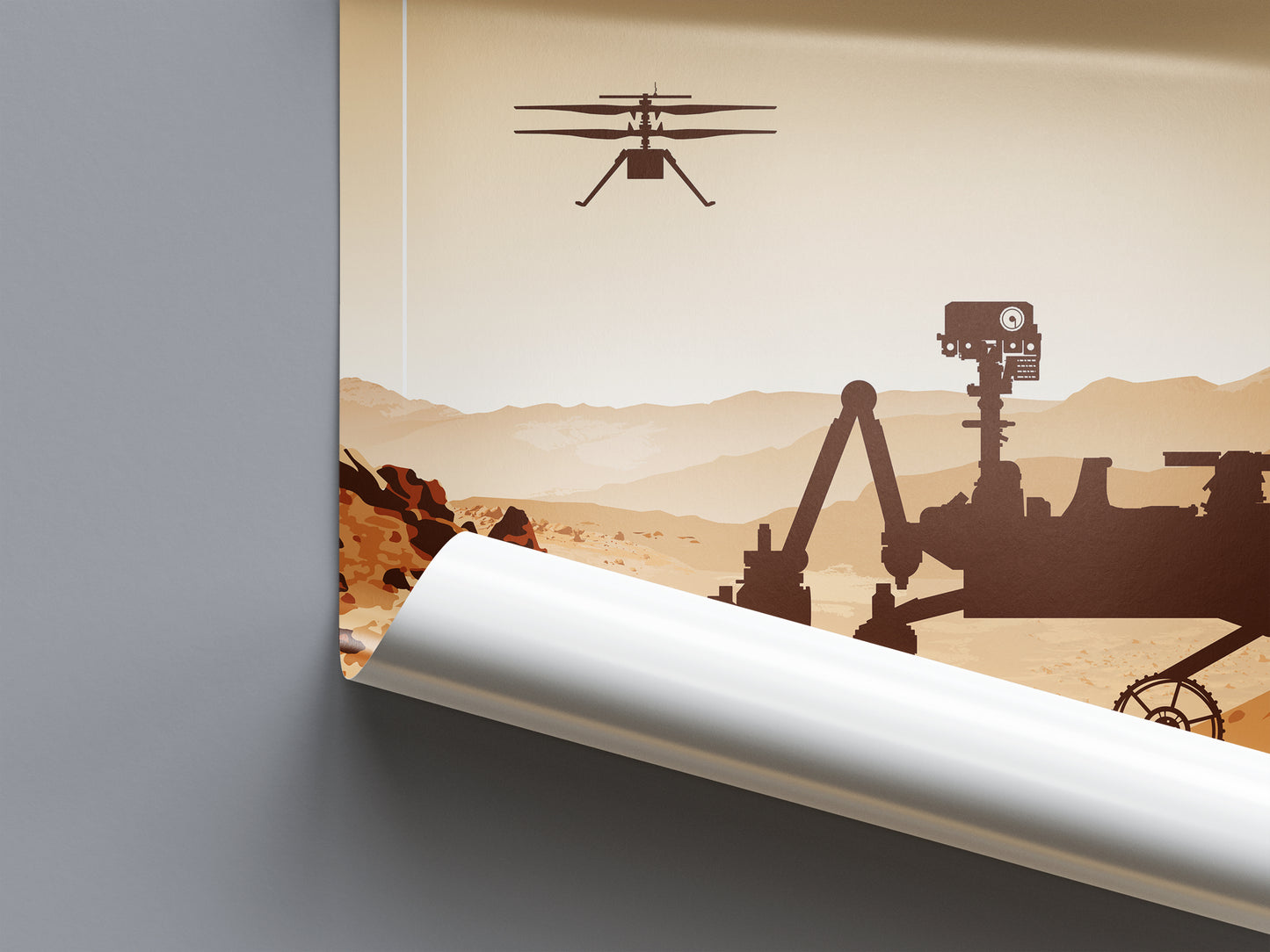 Mars. Jezero Crater (Interstellar Wilderness Reserve Bureau Series) Poster