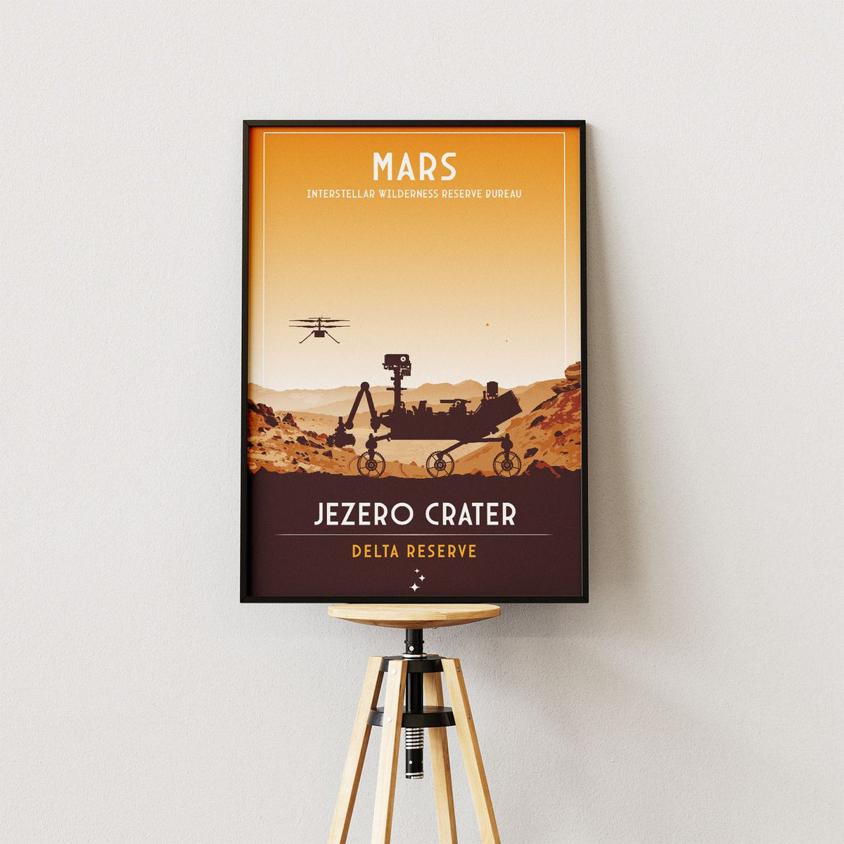 Mars. Jezero Crater (Interstellar Wilderness Reserve Bureau Series) Poster