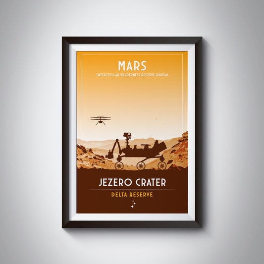 Mars. Jezero Crater (Intestellar Wilderness Reserve Bureau Series) Poster