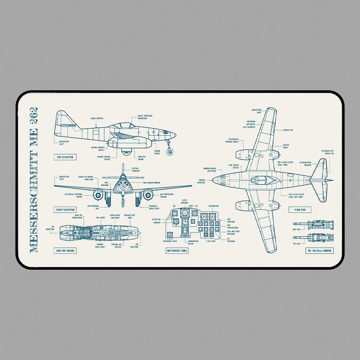 Messerschmitt Me 262 Desk Mat