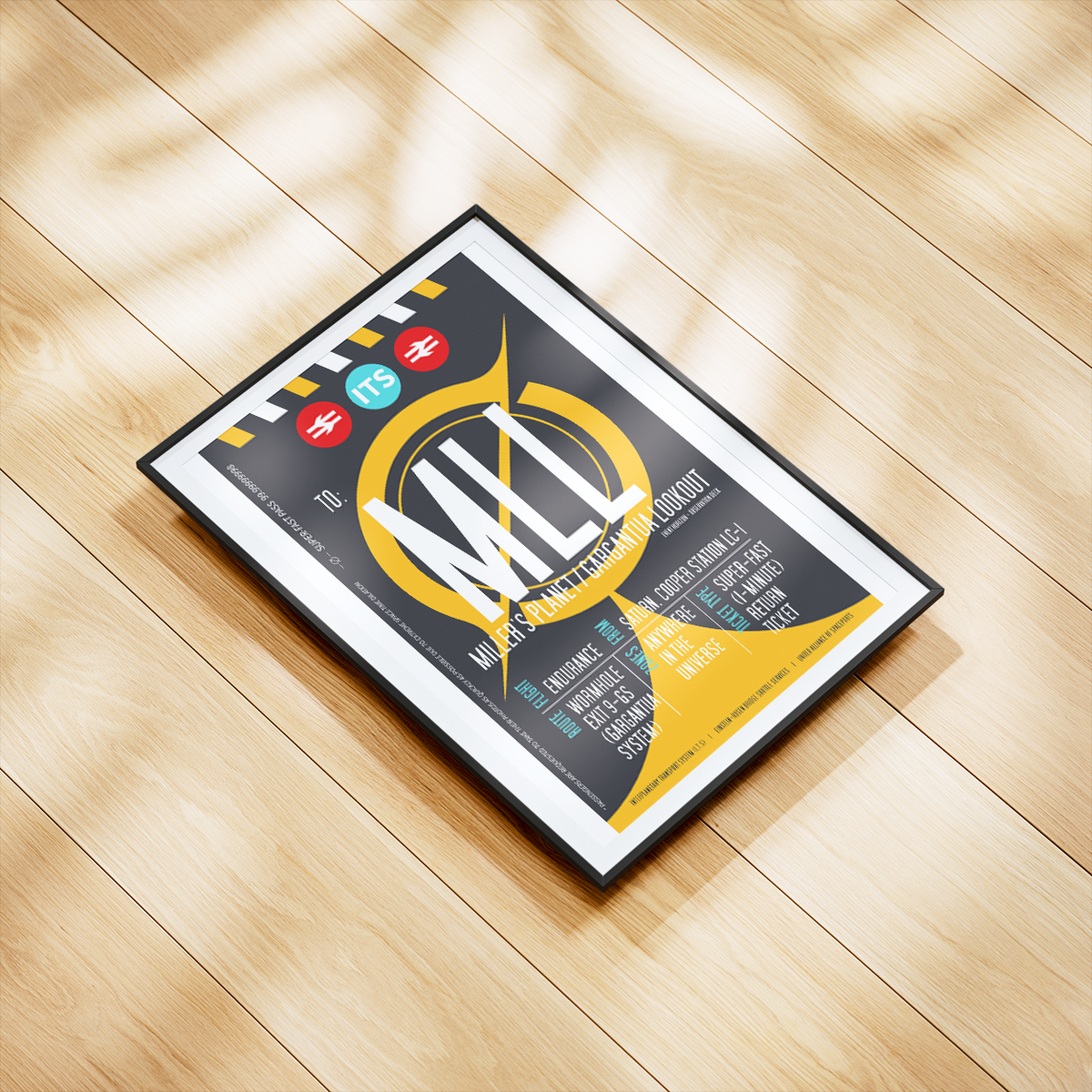Miller's Planet Boarding Pass (Pop) Poster
