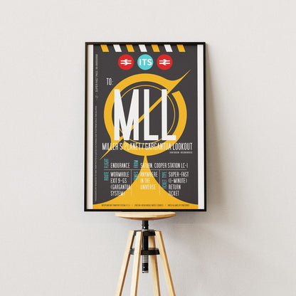 Miller's Planet Boarding Pass (Pop) Poster