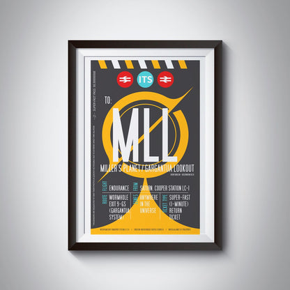 Miller's Planet Boarding Pass (Pop) Poster