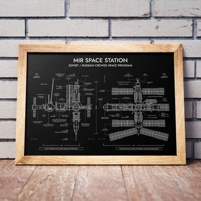 Mir Space Station Poster