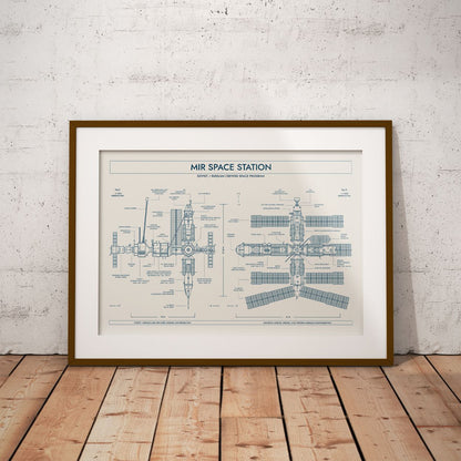 Mir Space Station Poster