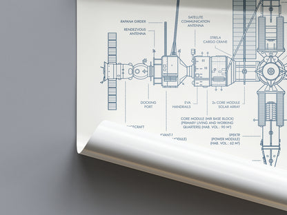 Mir Space Station Poster
