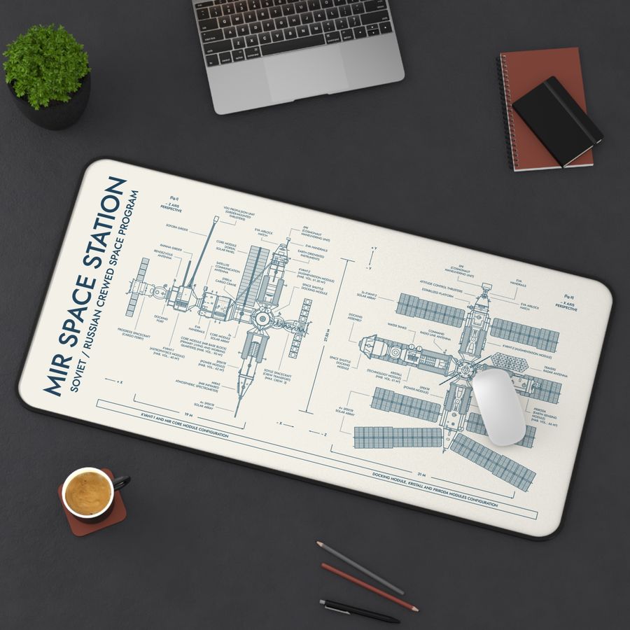 Mir Space Station Desk Mat