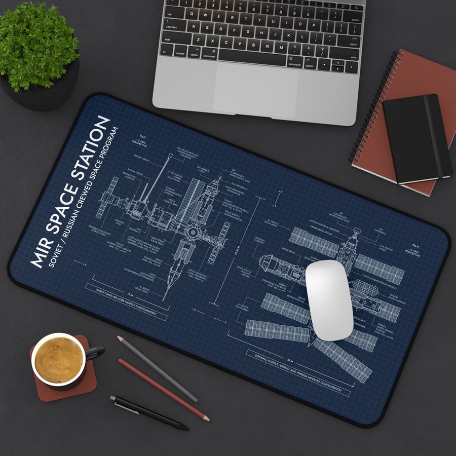 Mir Space Station Desk Mat