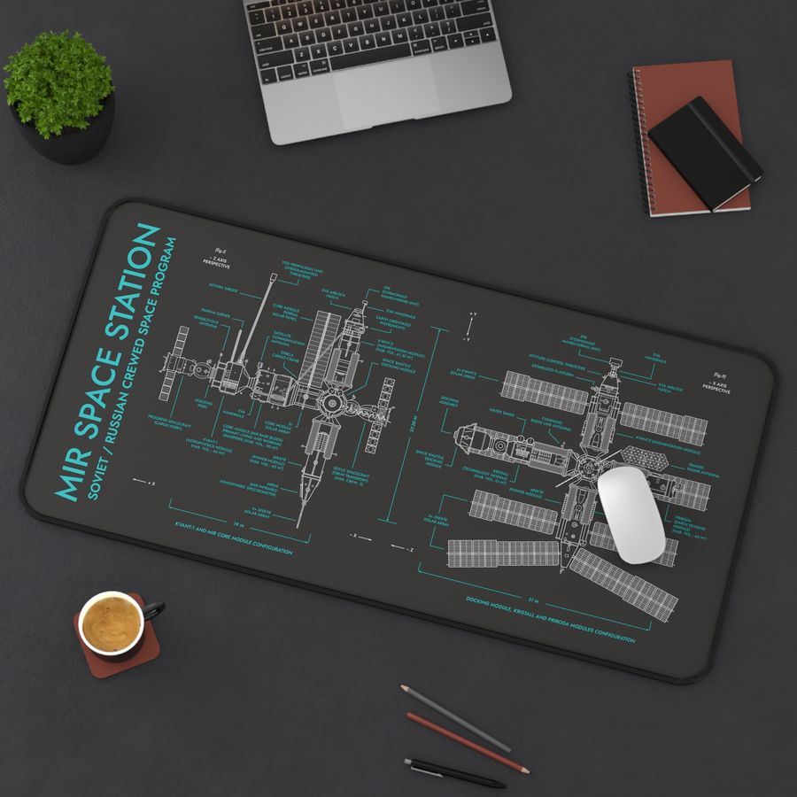 Mir Space Station Desk Mat