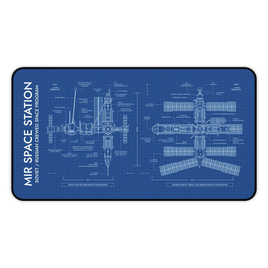 Mir Space Station Desk Mat