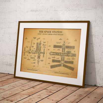 Mir Space Station Poster
