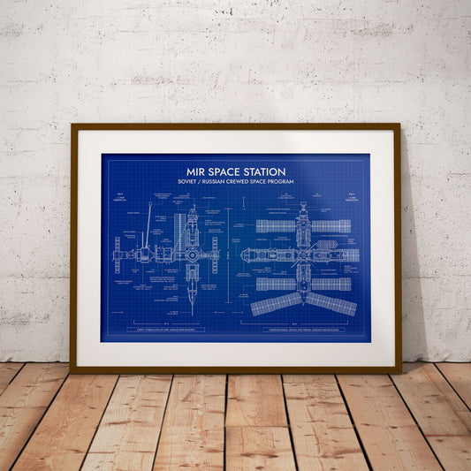Mir Space Station Poster