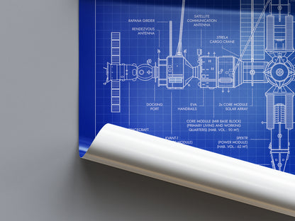 Mir Space Station Poster