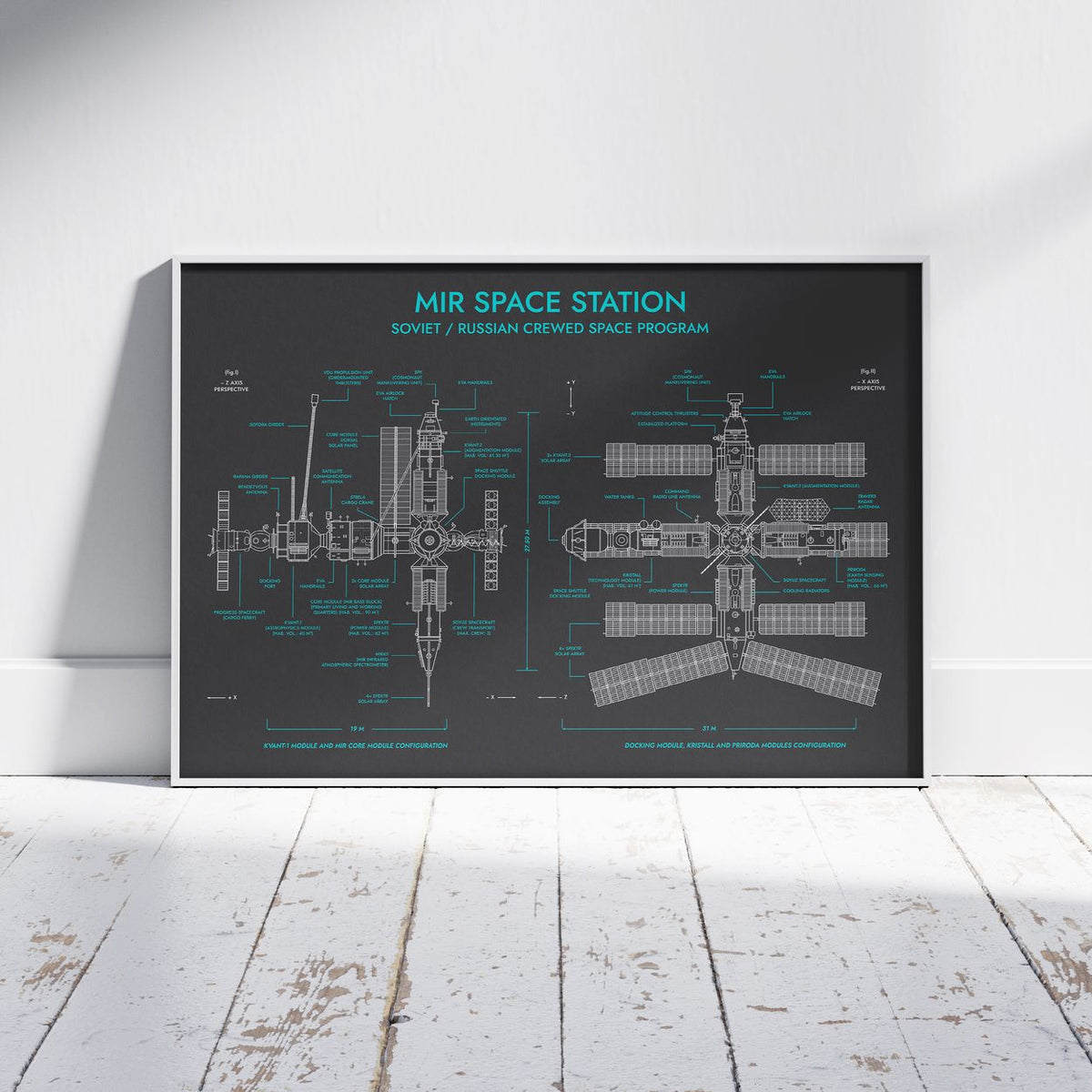 Mir Space Station Poster