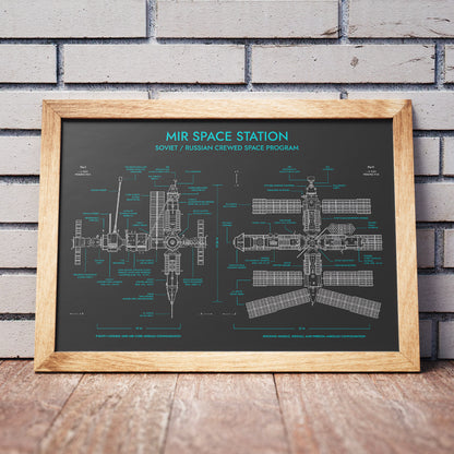 Mir Space Station Poster