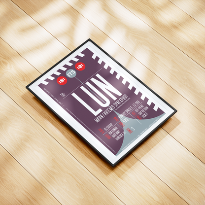 Moon Boarding Pass (Pop) Poster