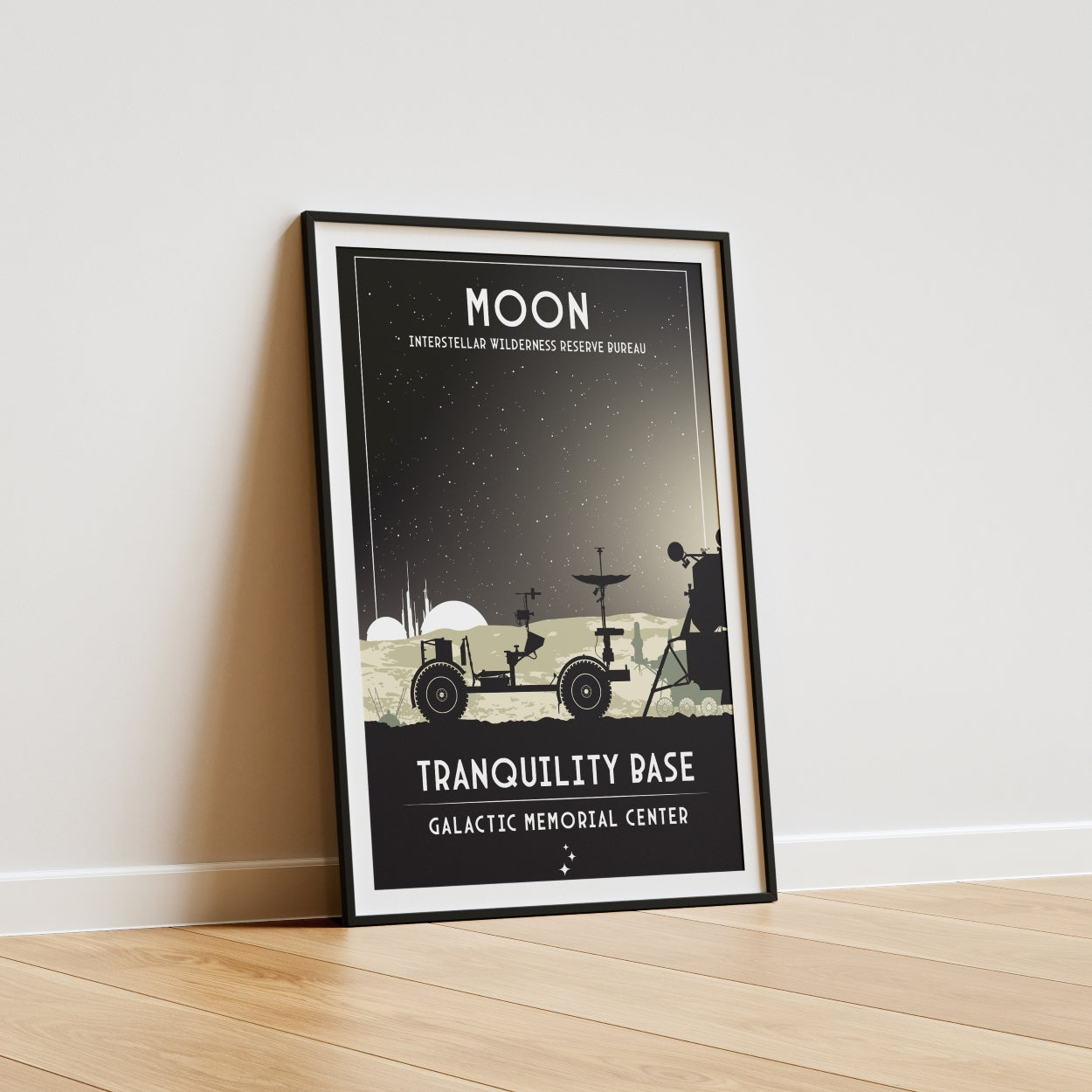 Moon. Tranquility Base (Interstellar Wilderness Reserve Bureau Series) Poster